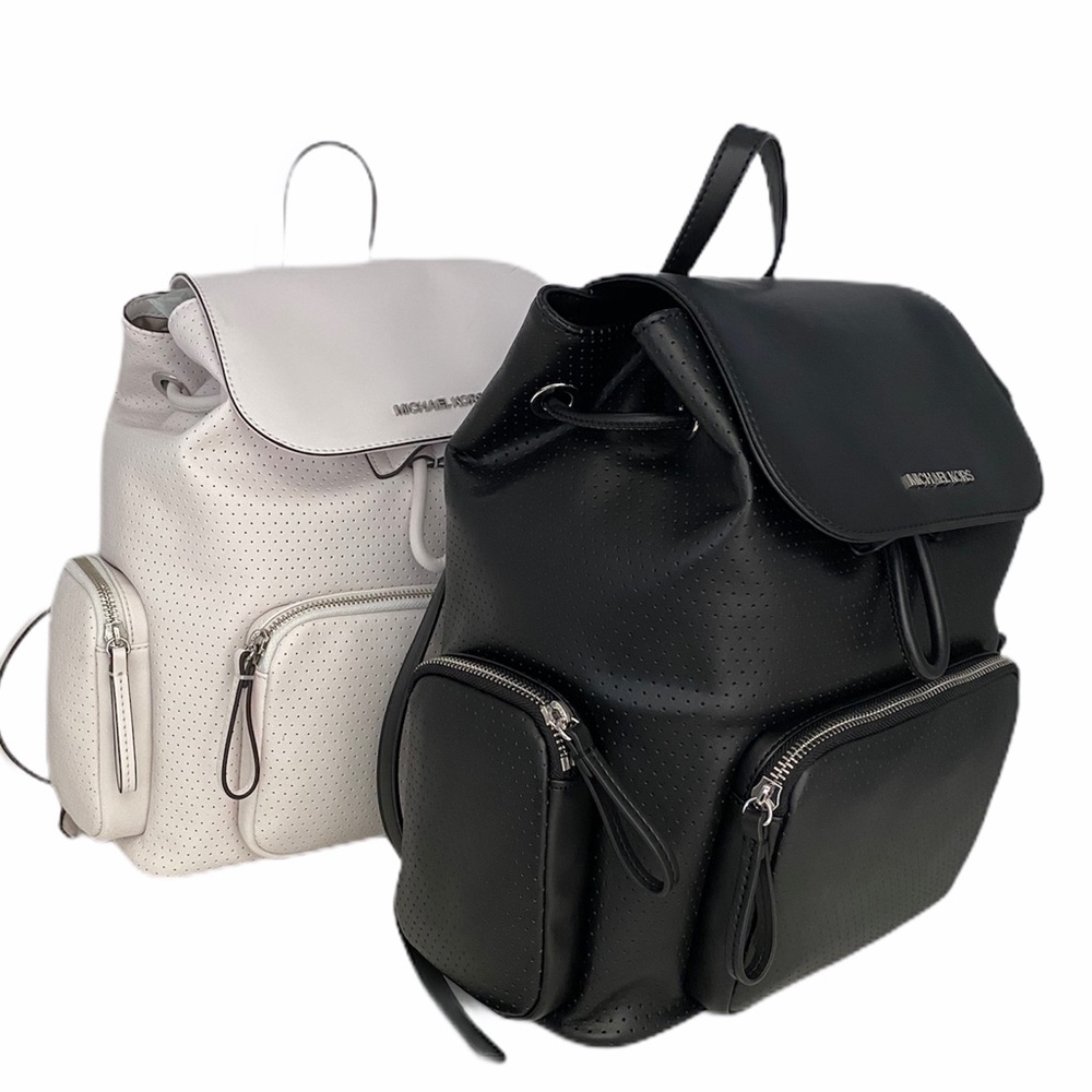 Michael Kors Abbey Vegan Faux Leather Optic White 35S0SAYB3J - Picture 14 of 14